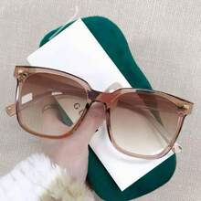 1pc Unisex Minimalist Round Fashion Glasses, Suitable For Vacation, Beach And Other Occasions - Multicolor - View 6