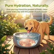 Copper Pet Water Filter Bowl, 3-Point Support Design, Made Of 99.9% Pure Copper. Suitable For Various Pets Including Dogs, Cats, Cows And Chickens. Reusable, Physical Filtration Method, Very Convenient To Use. - Style 1 - View 7