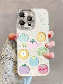 Fashionable Colorful Tomato Phone Case Compatible With Apple 17 Pro Max/17 Pro/17 Air/17/16 Pro Max/15 Pro Max/ 14 Pro/13 Pro With Built-In Lens Protector/15 Pro/12/14 Pro Max/15/16 Plus New Protective Cover - Multicolor - View 5