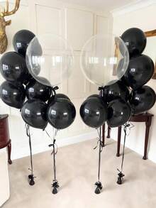 100/50/30Pcs Matte Black Balloons, Premium Latex Party Decor For Wedding Birthday Arch - Multicolor - View 5