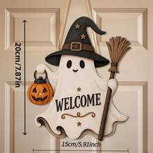 2D Flat Wooden Halloween Decorative Plaque, Party Decor, Perfect Holiday Gift, Home Wall Decoration, Welcome Sign, Christmas Decor, Suitable For All Occasions, Vintage, Rustic - A - View 4