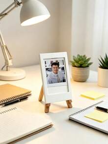 3D Printed Mini Easel Photo Frame, Portable Desktop Photo Display Stand, Card Slot Design, Turns Regular Photos Into Stylish Desktop Decor, Suitable For Mini Photo Cards - Multicolor - View 6
