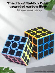 3x3x3 Carbon Fiber Smooth Toy, Beginner-Friendly Mini Magic Cube, High-Quality Silky Smooth Classic 3x3xbe, Color Puzzle Toy For Stress Relief And Speed Cubing - Multicolor - View 14