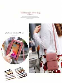 Multifunctional Women's Wallet, Touchscreen Crossbody Bag With Card Slots, Suitable For Commuting, Travel And Business Trips - Multicolor - View 11