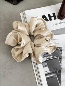 3Pcs Women's Champagne, Black, Brown Fashion Versatile Hair Ties, Suitable For Bathing, Washing Face, And Styling - Multicolor - View 4