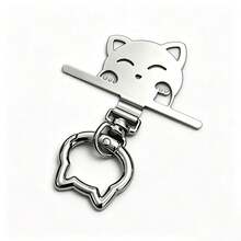 1pc/3pcs 2-In-1 Stainless Steel Phone Lanyard Clip 360° Rotating No-Tangle + Cute Cat Head Spring Ring, Durable Metal Connector, Card, Washer, Phone Accessory Connector, Fixed Hook, Fixed Bracket, Compatible With Crossbody Strap, Wrist Strap And Phone Chain, Universal Phone Accessory - Multicolor - View 18