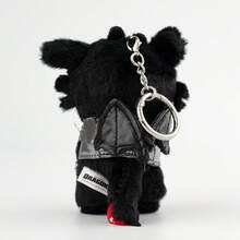 Miniso Toothless Plush Keychain, Cute Night Fury Stuffed Pendant, Backpack Decor Gift - Black - View 5