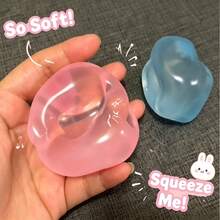 1pc Random Color Coconut Oil Squeeze Ball, Slow Rebound Stress Relief Squeeze Toy, Perfect For Holidays, Birthday Gifts, Halloween, Thanksgiving, Christmas, Labor Day, Back To School, Party Gifts, Squishy, Crunchy Squish, Crunchy Butter Squish, Squeeze, Slushy Ball, Squishy Stress Toy, Dumpling Squish, Toys For Girl, Btsarmy, School Supplies - Multicolor - View 3