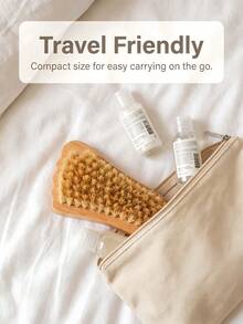 Wooden Handle Foot Brush, Deep Exfoliating Foot Cleaning Brush, Removes Dead Skin And Odor, Portable Shower Bath Foot Cleaning Tool, Suitable For Home SPA Foot Care - Multicolor - View 5