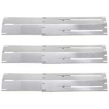 Criditpid Universal Stainless Steel Heat Plate Shield Flame Tamer Replacement for Brinkmann, Charbroil, , Chargriller, 3-Pack Burner Cover for Charbroil Grill, Extends from 11.75" up to 21" L - Multicolor - Ver 2