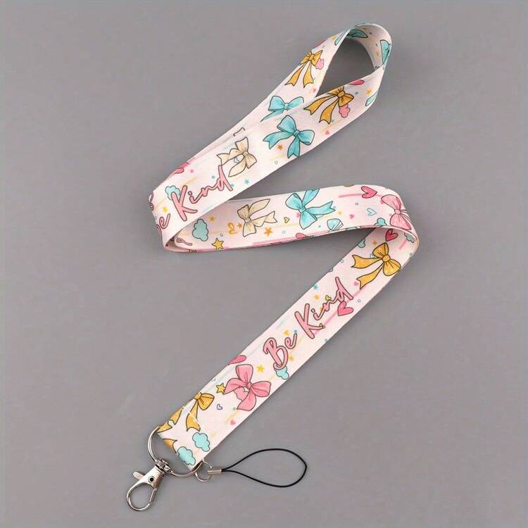 1pc Heart-Shaped Lanyard, Key Chain, ID Badge Holder, Gym Phone Strap, USB Card Holder, DIY Lanyard, Suitable For Office, Back To School - Multicolor - View 7
