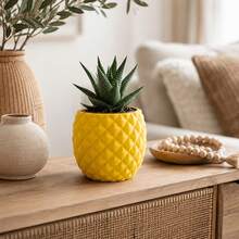 3D Printed Creative Pineapple Succulent Planter, Mini Succulent Cactus Pot, Plant Container, Summer Popular Tropical Style Desktop Decor, Creative Gift For Plant Lovers' Balcony And Windowsill - 1 - View 4