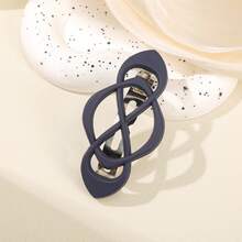 1pc Matte Twisted Hair Clips For Women, Geometric Interlocking Barrettes,Metal Spring Hair,Suitable For Holidays Hair Accessories For Daily Office - Multicolor - View 6