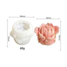 逼真鬱金香蓮花矽膠模具 DIY 花卉香氛蠟燭樹脂模具 - 花朵 - 查看 2