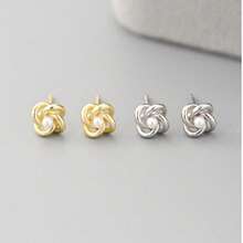 1 Pair S925 Sterling Silver Niche Braided Twisted Pearl Stud Earrings, Elegant Minimalist Earrings, Gentle Style Daily Commute Earrings - Pearl - View 2