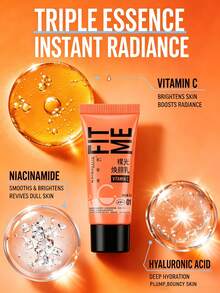 Maybelline 美寶林 Bare Glow 賦活乳液 #01 5ml 試用裝，1/3件可選，改善肌膚紋理，三重精華保濕，維生素C亮白，提亮膚色，適合中性至油性肌膚 - 美寶蓮早C管素顏霜 01 - 查看 10