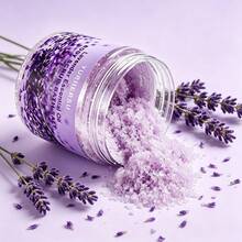 Lavender Essential Oil Exfoliating Bath Salts, Gentle Exfoliation, Lavender Scent Soothing, Soft And Fragrant Skin After Bath, 200g - Lavender Bath Salts - View 5