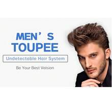 Kercsityn Human Hair Bangs For Men Toupee Hairpieces Designed For Restoring Receding Hairlines Featuring A Basic Straight Style - Multicolor - View 9