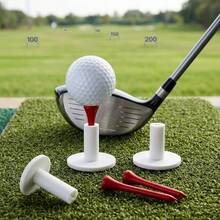 White Durable Golf Rubber Tee, High-Elasticity Silicone And Ox Tendon Material Anti-Slip Training Support For Golf Practice And Backyard Training - White - View 2