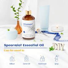 Minyak Esensial Peppermint Hijau HIQILI 10/30/100mL, Aroma Mint Segar dan Dingin, Cocok untuk Diffuser Aromaterapi, Humidifier, Pijat Kulit dan Rambut, SPA, Pembuatan Lilin dan Sabun Buatan Tangan - Tanaman permen - View 8