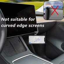Magnetic Car Phone Holder For Center Console Screen, 360° Rotating Mount, Compatible With Tesla, Gift For Family And Friends - Black - View 5
