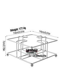 1pc Iron Tea Kettle Heating Base With Candle Holder (Candle Not Included), Round And Square Hollow Metal Tea Warmer Rack, Suitable For Glass Teapot And Coffee Pot, Home Afternoon Tea Accessory - Multicolor - View 14