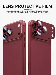 Gorilla Hero 2pcs, Lens Protector Cover [Burgundy Protector Cover] Advanced Adhesive, Smooth And Firm Attachment. Ultra-Clear Transparency, Restoring True Shooting Colors. Matte Surface Delicate And Soft, Waterproof, Anti-Fingerprint, Easy To Clean, Suitable For Daily Travel, Outdoor Creation, Business Office And Other Various Usage Environments. Compatible With IPhone 18promax/18pro And Other Models. - Burgundy - View 4