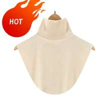 High Neck Fake Collar Women's High Elastic Neck Warmer Shawl Windproof Warm Base Layer Decoration Suitable For Outfit Matching, Winter Base Layer, Windproof Warmth, Autumn/Winter High Neck Scarf - Multicolor - View 13