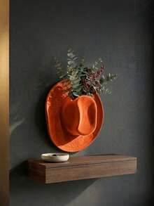 Western Cowboy Hat Wall Hanging Planter, Resin Wall Hanging Vase, Suitable For Artificial Flowers, Country Farmhouse Style Decor, Suitable For Entryway, Living Room, Bohemian Southwestern Style Room Decoration - Multicolor - View 5