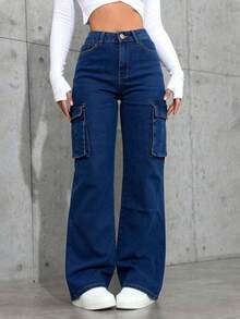 Women Jeans - Dark Blue - View 2