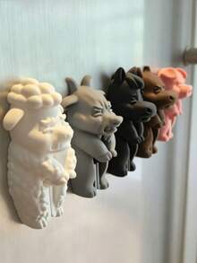 創意 3D 動物小隊零食密封夾,多款可愛小狗兔子灰貓熊 3D 密封夾,食品包裝袋防潮保鮮夾,廚房零食袋密封可愛居家日常小禮物 - 查看 6
