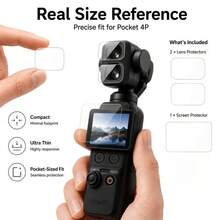 4+4pcs 9H Tempered Glass Screen Protector For Pocket 4 Pro, Camera Lens Screen Protector, Anti-Scratch - View 3