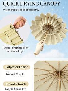 Multi-Rib Folding Umbrella, Small Size, Portable Windproof Travel Folding Umbrella, Portable Rain Umbrella, Lightweight Handheld Umbrella, Practical Commuting Accessory, Suitable For Outdoor Activities, Daily Outings And Short Trips - Multicolor - View 5