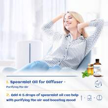 Minyak Esensial Peppermint Hijau HIQILI 10/30/100mL, Aroma Mint Segar dan Dingin, Cocok untuk Diffuser Aromaterapi, Humidifier, Pijat Kulit dan Rambut, SPA, Pembuatan Lilin dan Sabun Buatan Tangan - Tanaman permen - View 6