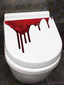 1 buah Stiker Dekoratif Dinding Rumah, Kamar Mandi, dan Dudukan Toilet Bermotif Noda Darah Horor Halloween dari Bahan PVC, Stiker Dekorasi Rumah Perekat Diri, Cocok untuk Dinding, Lemari, Stiker Toilet, dan Dekorasi Adegan Lainnya - A - View 6