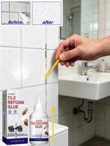 1 Set/260ml Waterproof Tile Grout, Tile Adhesive, White Grout, Suitable For Kitchen And Bathroom, Wall Tile Crack Filler, Anti-Mold, Sticker, Home Decor, Spring Decoration, Add Vitality To Your Home, Laminate Decorative Sticker, Birthday And Graduation Gift - Multiple Styles - View 3