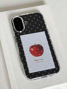 Sparkling Starlight Clear Phone Case, Compatible With 17 Pro Max/16/15/14/13/12 Pro Max/11, Cute Dreamy Glitter Shockproof Protective Cover, Korean Style Gift - Little White Polka Dots - View 3