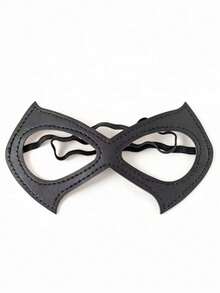 1pc Half Face Cat Eye Mask, Women's Black PU Leather Cat Mask, Halloween Masquerade Party Eye Mask, Cosplay Prop, Suitable For Halloween Party Role Play - Black - View 8