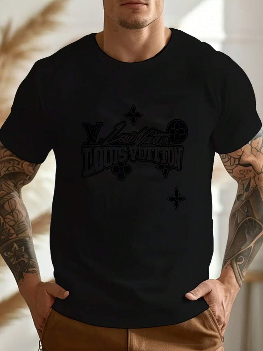 Men T-Shirts - 黑色 - 查看 1