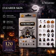 120pcs Halloween Gray Boxed Holiday Atmosphere Acne Concealer Patches, Witch Hazel Ingredient, Halloween Element Style, Clean Skin, Cover Blemishes - Halloween - View 7