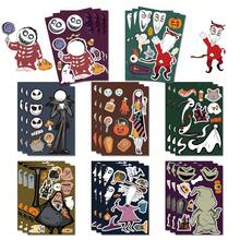 MONASHOP 8pcs Stickers, Face Decals, Waterproof Puzzle Stickers, DIY Craft Supplies, Cartoon Expression Stickers - Multicolor - View 3