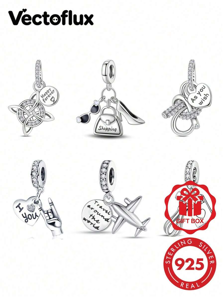 Vectoflux 1pc S925 Sterling Silver Romantic Freedom Eternal Cooking ...