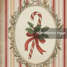 1pc Framed/Unframed Retro Candy Cane Christmas Holiday Canvas Poster Vintage Striped Traditional Xmas Festival Wall Art Print Kitchen Farmhouse Decor Painting For Apartment,Living Room,Bedroom,Modern Home Decoration - A - View 7