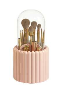 1pc Rotating Makeup Brush Holder, Fashionable Minimalist With Transparent Lid Pen Holder, Cosmetic Storage Tube, Rotating Skincare Storage Box For Vanity, Cosmetic Storage Box, Vanity Storage Box - View 13