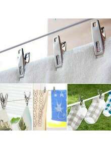 Kit 20 Grampos Prendedores De Roupa 100% Aço Inox Super Resistentes - 20 Padrao - Visão 8
