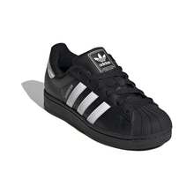 Sepatu Sneakers Low-Top Adidas Originals Superstar 2 Leather Shell Toe yang Nyaman dan Serbaguna untuk Wanita - Hitam - View 3