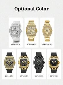 Reloj de cuarzo multifunción con forma de barril transparente y correa de silicona para hombre GUESS GW0203G1 - Unitalla - Ver 8