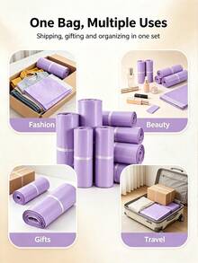 1-50pcs Multi-Size Self-Adhesive Waterproof Mailing Envelopes, Thickened Plastic Shipping Bags, Leak-Proof And Tear-Resistant, Suitable For Home Storage And Mailing Items - Multi-color - View 5