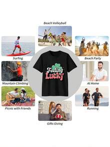 Men T-Shirts - 黑色 - 查看 3