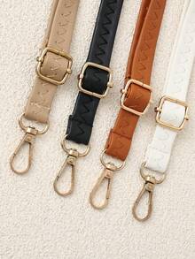Solid Color PU Bag Strap Single Buy Diagonal Shoulder Bag Strap Adjustable Plain Strap Backpack Replacement Bag Strap Accessories - Multicolor - View 2